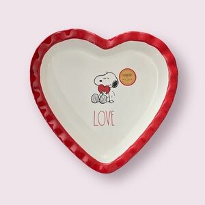 Rae Dunn Red and White Heart Bakeware